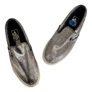 Vans Classic Slip Ons Gold Dots Gold/ Blanc De Blanc Sneaker Metallic Size 10